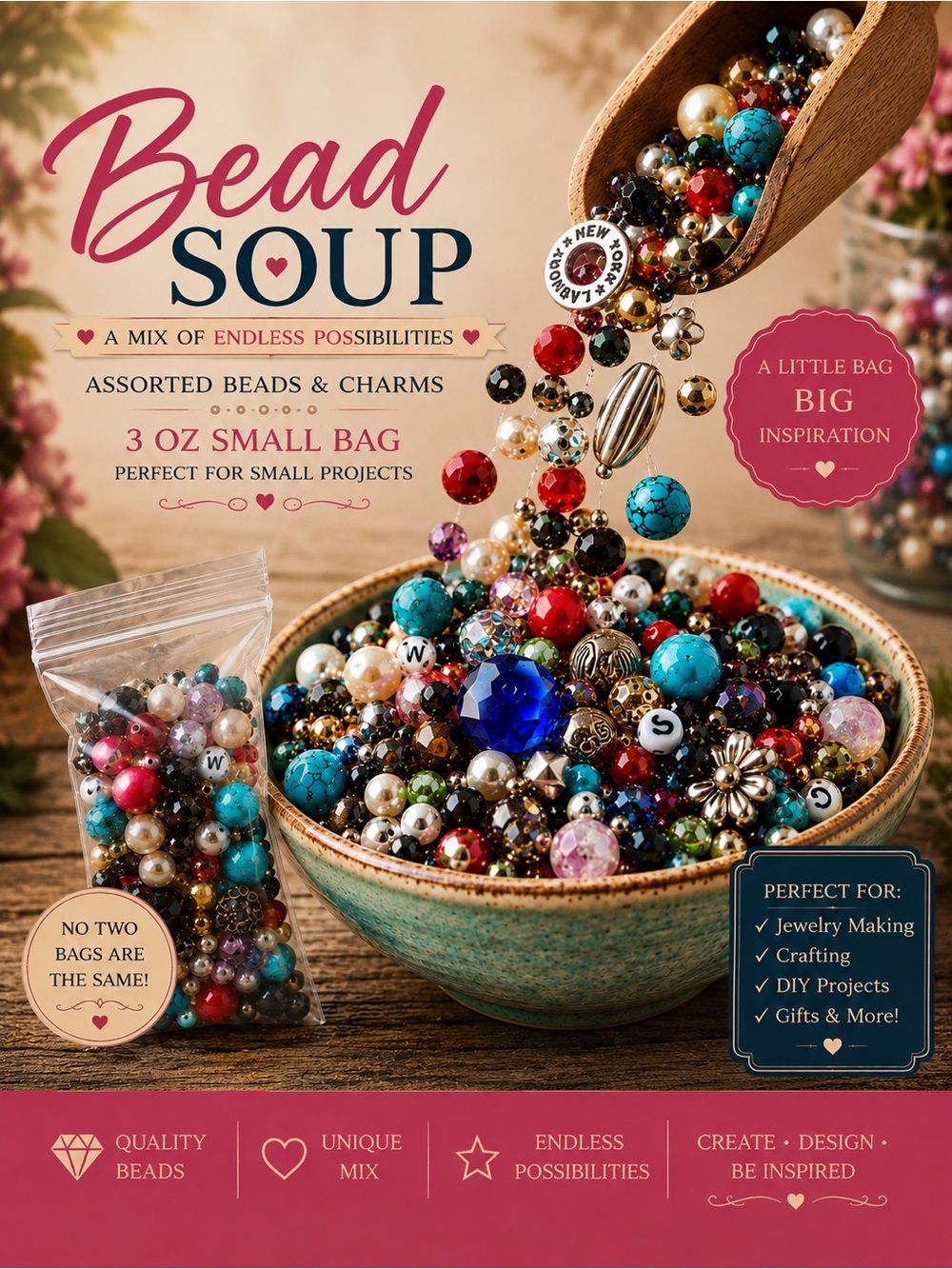 Bead Soup 🥣 and Jewelry Making Supplies 
3 oz Small bag $6